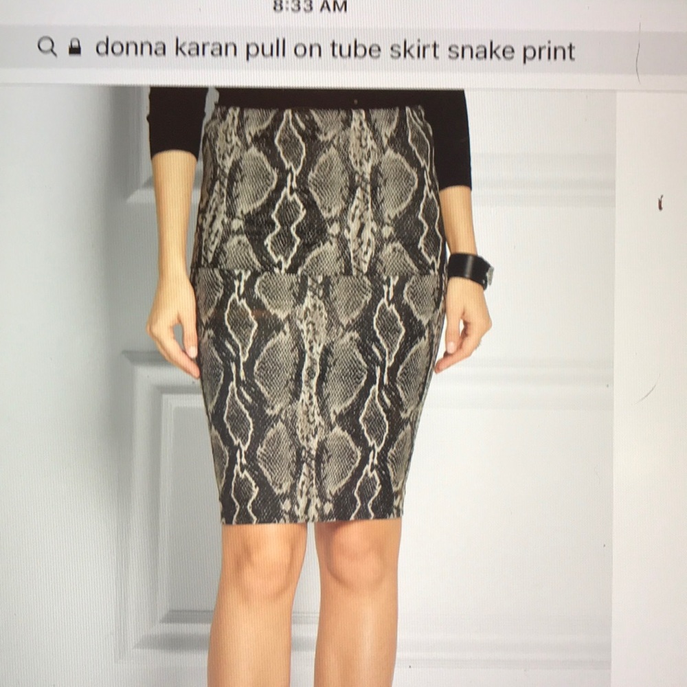 Donna Karan Modern Icons snake print tube skirt